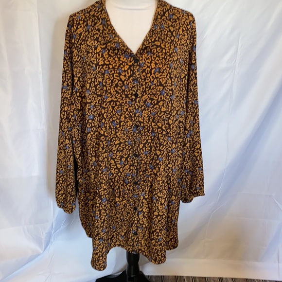 Logo animal print oversized dress. Bell and brown - Picture 4 of 11